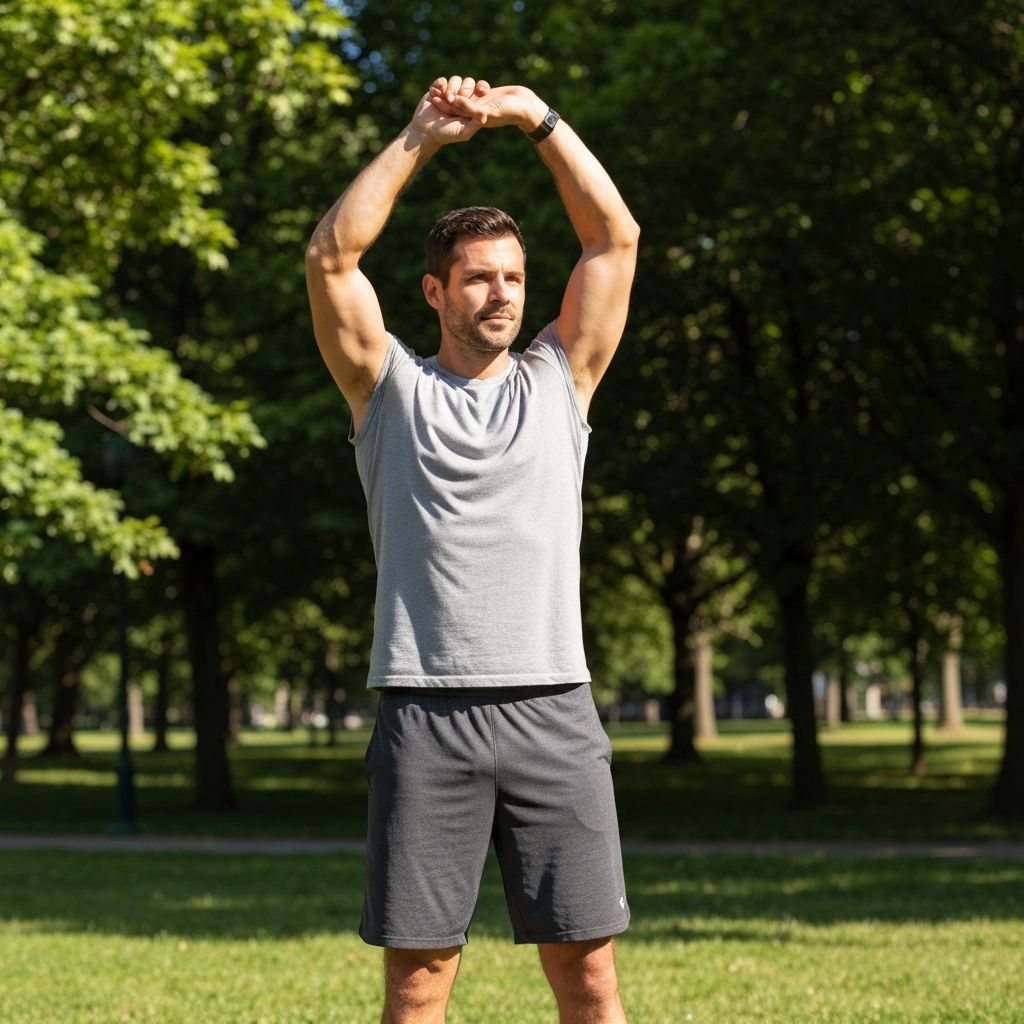 Man performing functional mobility exercises